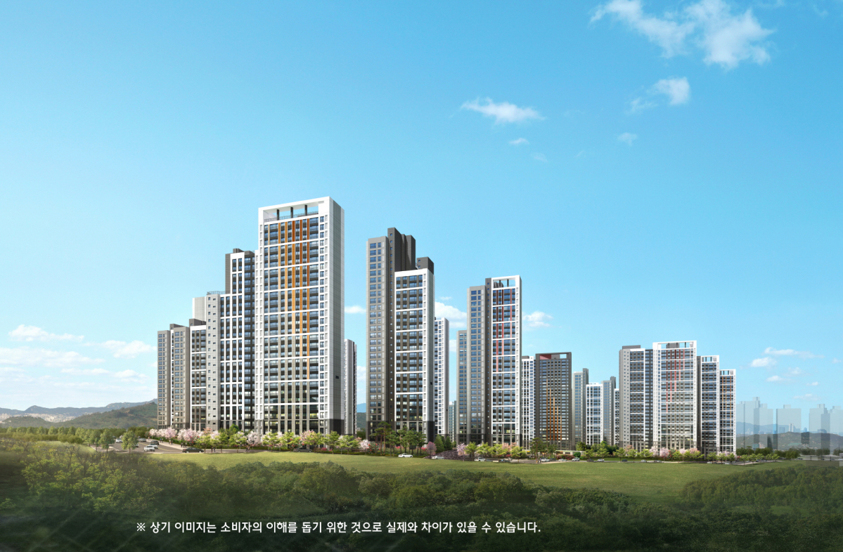 ▲현대엔지니어링 '힐스테이트 용인 고진역' 투시도 (자료제공=현대엔지니어링)