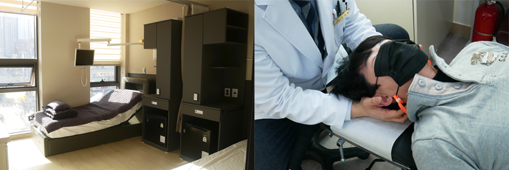 ▲올해 신규 증설된 큰길한의원 입원실과 추나요법 (큰길한의원 제공)