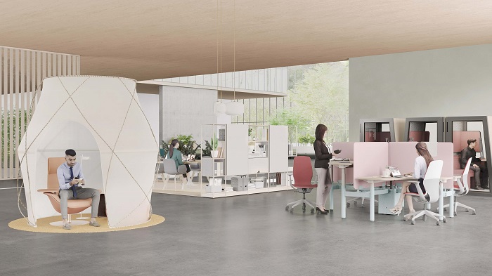 ▲집중 및 개인업무를 위한 닫힌 공간