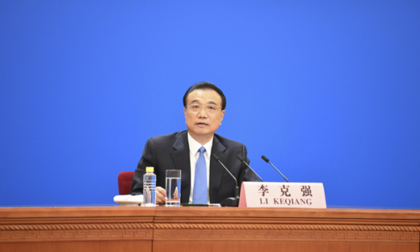 ▲리커창 중국 총리가 중국 베이징에서 전인대 폐막 후 열린 기자회견에 참석하고 있다. 베이징/신화뉴시스