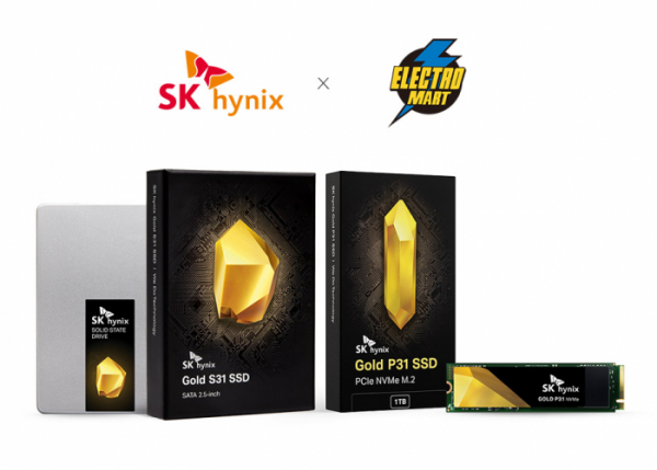 ▲SK하이닉스의 소비자용 SSD ‘Gold P31’과 ‘Gold S31’ (사진제공=도우정보)