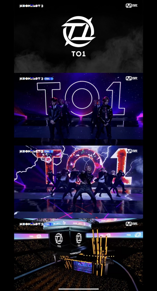 ▲KCON3 TO1(티오원) 피어나 무대 캡처컷(사진 = 스톤뮤직엔터테인먼트 제공)