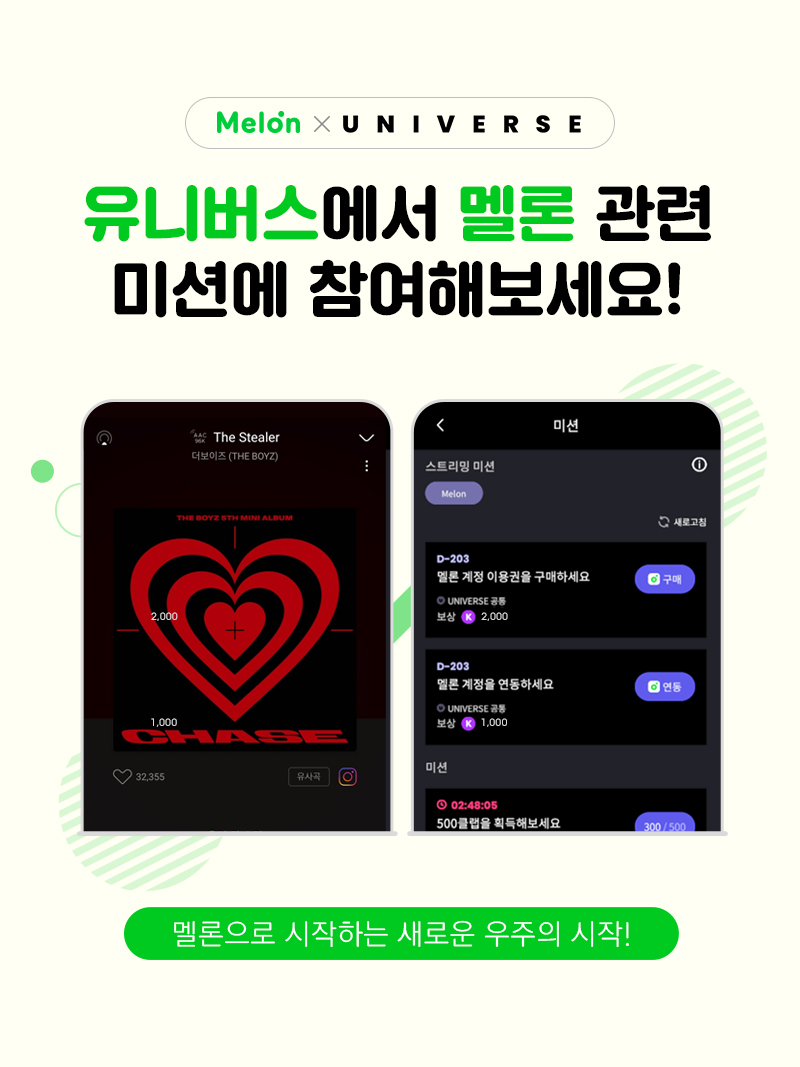 ▲멜론과 유니버스가 플랫폼을 연동해 팬덤 활동을 지원한다. (사진제공=카카오)