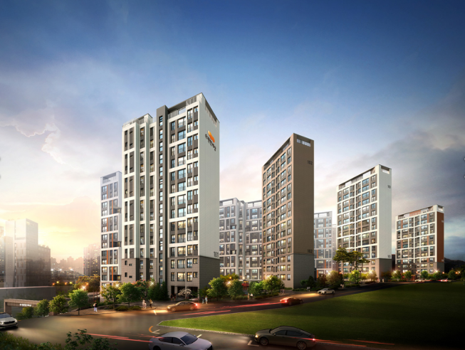 ▲'e편한세상 백련산' 아파트 투시도. (자료제공=DL건설)