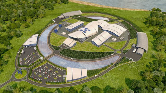 ▲닛키홀딩스가 건설에 참여하는 뉴스케일파워의 소형 모듈 원자로(SMR) 조감도. 사진제공 뉴스케일파워 
