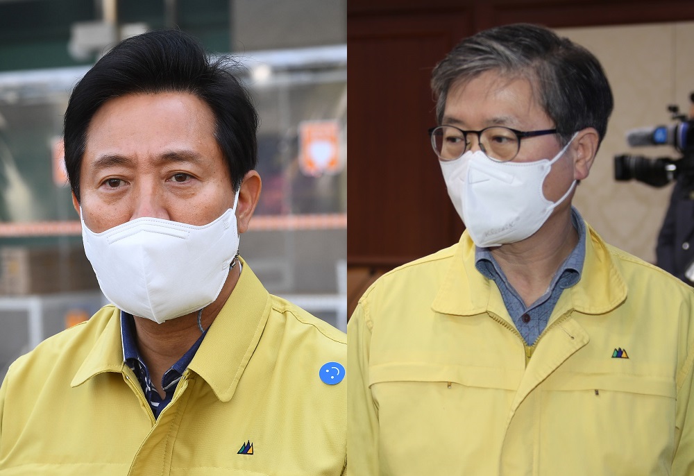 ▲오세훈(왼쪽) 서울시장과 변창흠 국토교통부 장관 (연합뉴스)