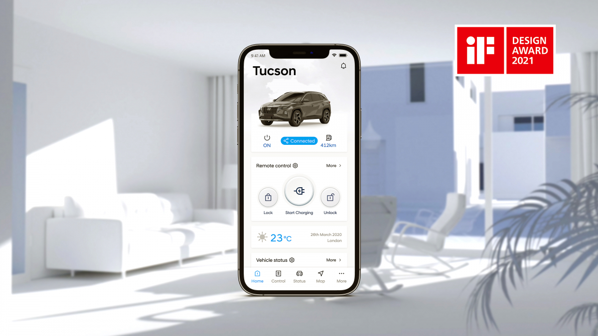 ▲2021 iF디자인상-블루링크 앱  (사진제공=현대차)