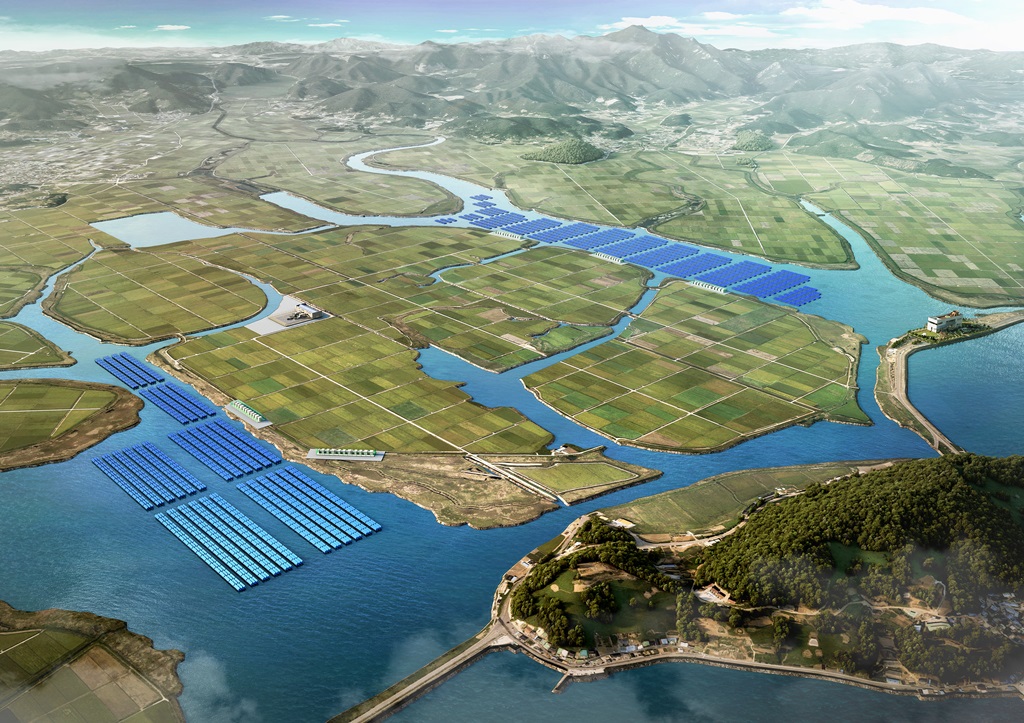 ▲해창만 수상태양광 발전소 조감도 (사진제공=한양)