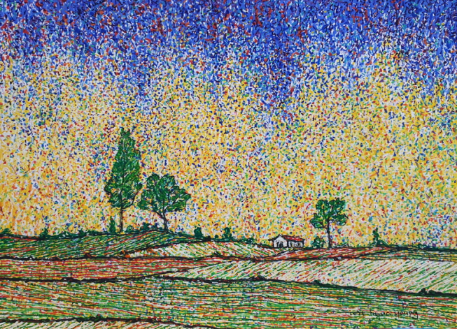 ▲이현영, 봄이오는 마을. ㈜한진이 소속 택배기사의 꿈을 응원하기 위해 일우스페이스와 함께 ‘우리 생애의 첫 봄’ 전(展)을 연다. (사진제공=한진)