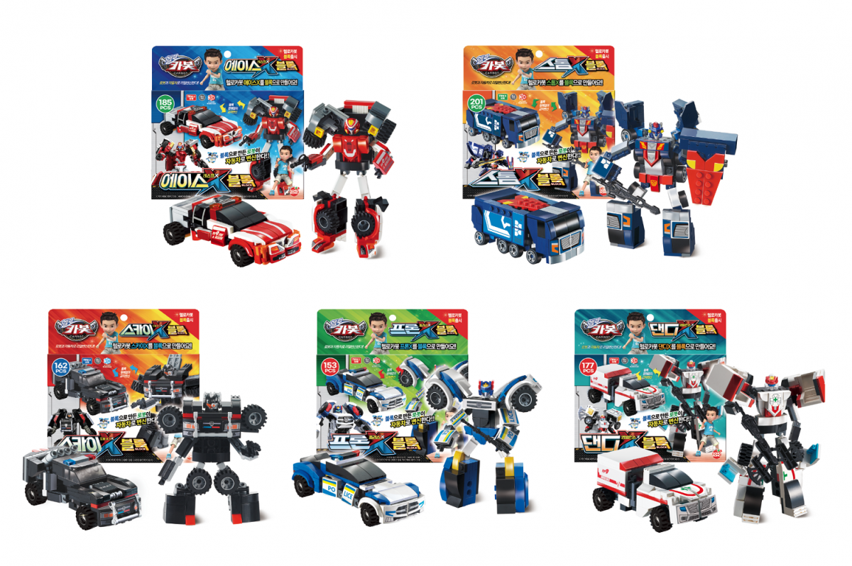 ▲헬로카봇 블록 시리즈. (사진제공=손오공)