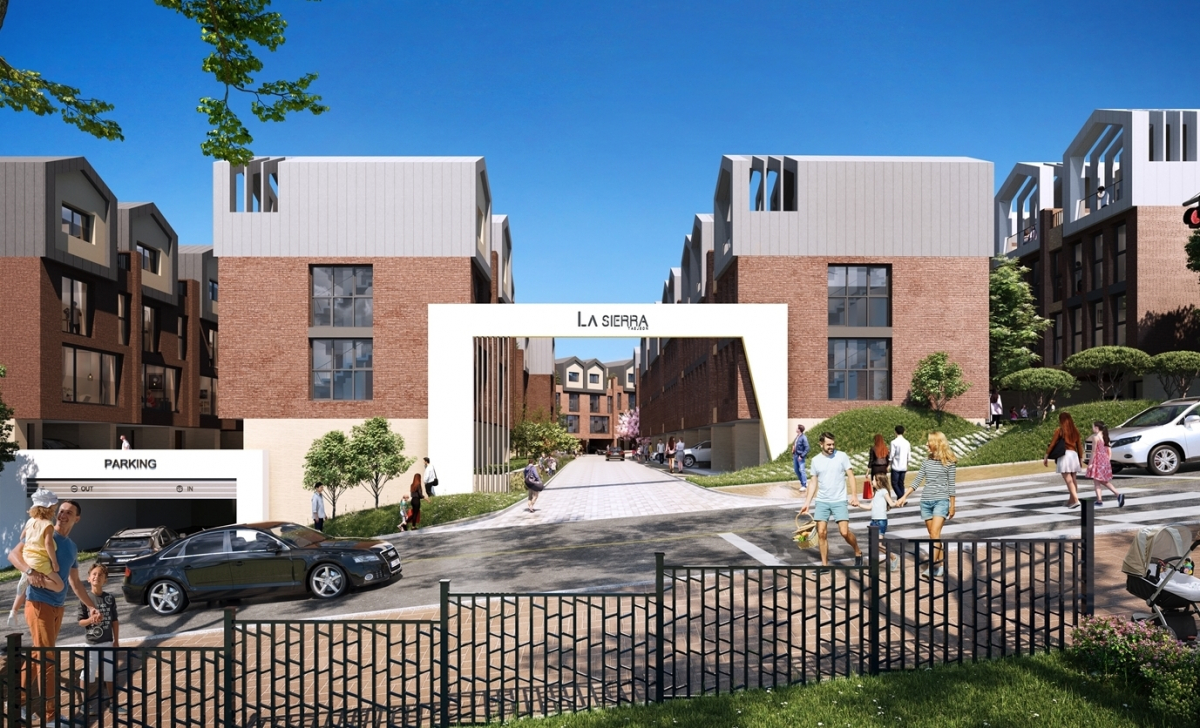 ▲에이치포렛이 경기 광주시 태전동에서 분양하는 테라스형 단독주택 단지 '라시에라 태전' 투시도. (자료제공=BNC)