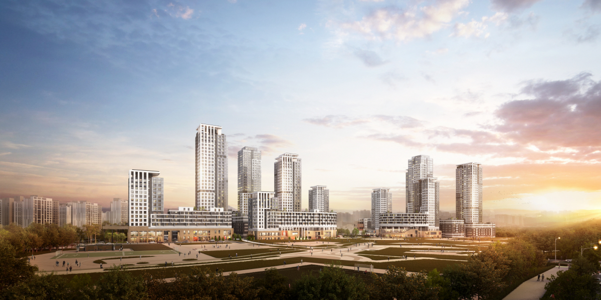 ▲금호건설-신동아건설-HMG파트너스 컨소시엄이 세종 산울동에서 분양하는 '리첸시아' 상가 투시도. (자료제공=함스피알)