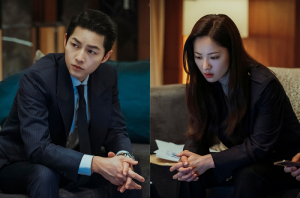 ▲'빈센조' 송중기, 전여빈(사진제공=tvN)