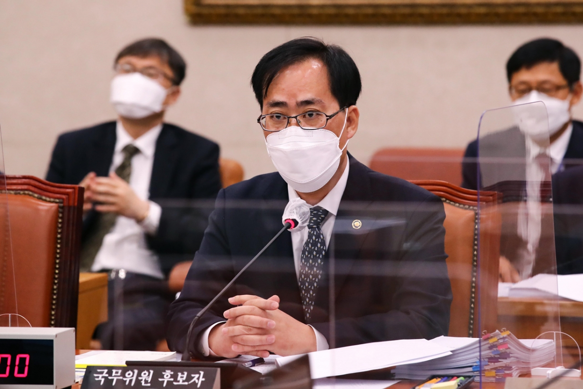 ▲박준영 해양수산부 장관 후보자가 4일 서울 여의도 국회 농림축산식품해양수산위원회에서 열린 인사청문회에서 의원들의 질문에 답하고 있다. (뉴시스)