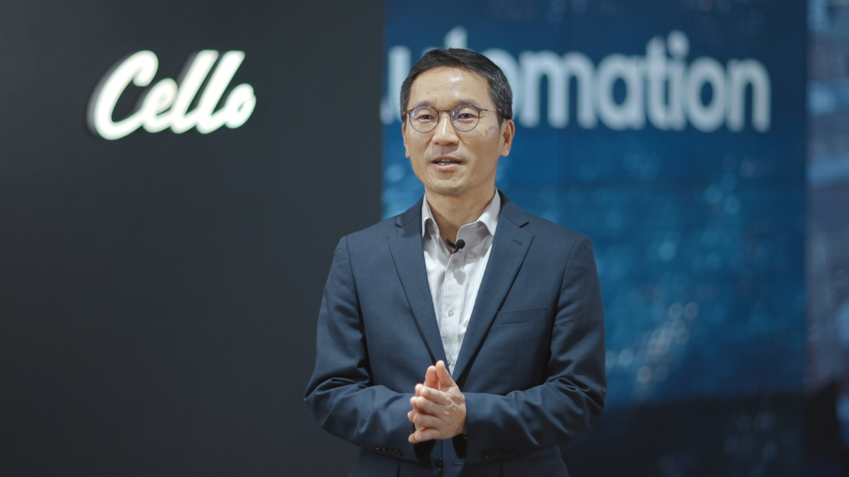 ▲삼성SDS 오구일 물류사업부장(전무)이 13일 온라인으로 개최된 ' Cello Conference(첼로 콘퍼런스) 2021'에서 환영사를 하고 있다 (사진제공=삼성SDS)