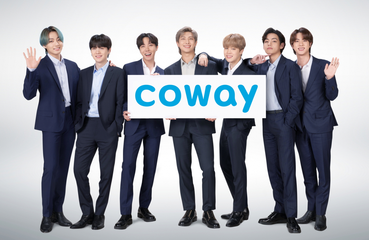 ▲코웨이 글로벌 브랜드 모델 방탄소년단(BTS). (사진제공=코웨이)