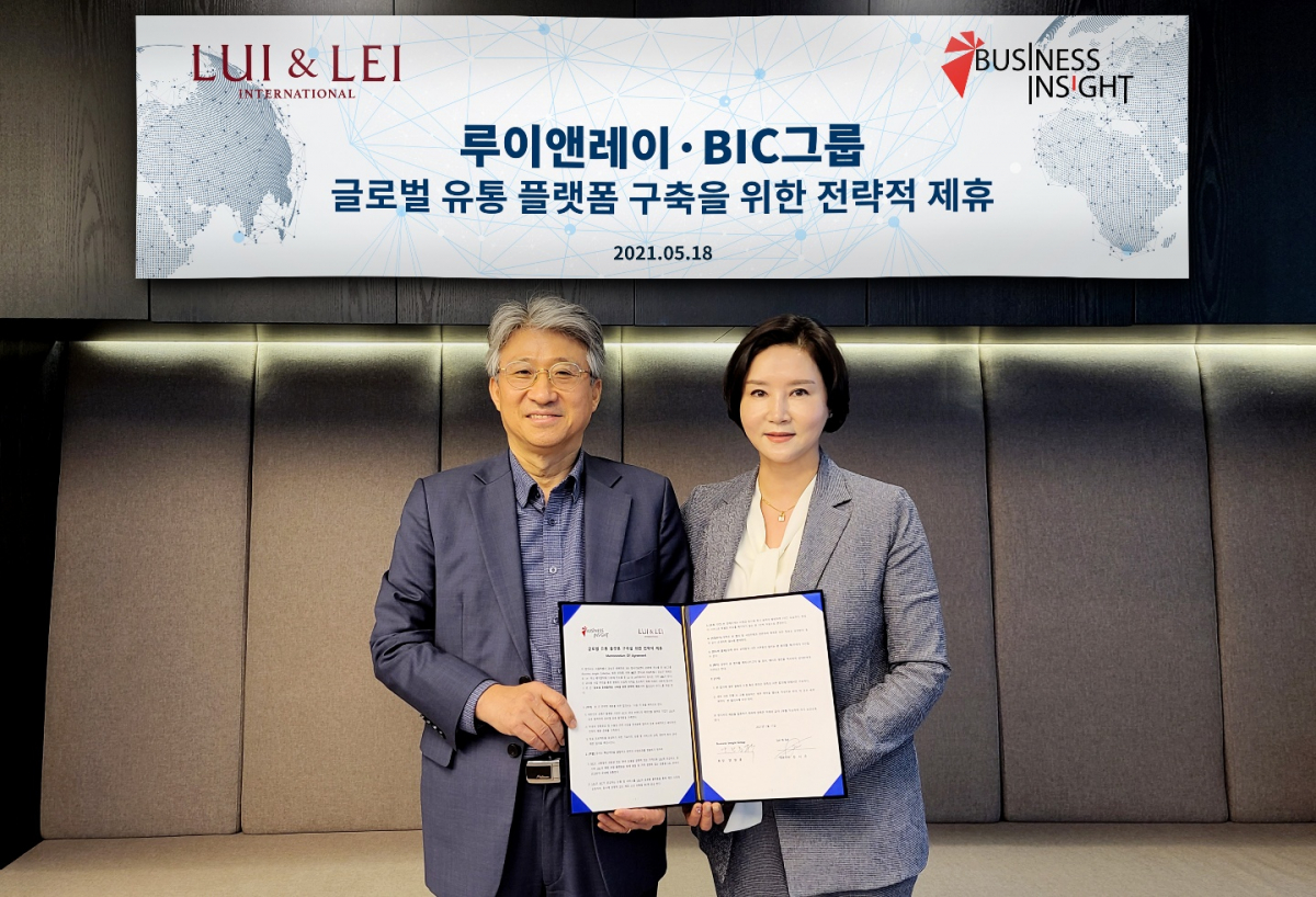 ▲좌측부터 BIC 양창훈 회장(前 현대아이파크몰, HDC신라면세점 대표), 루이앤레이 김시은 대표
