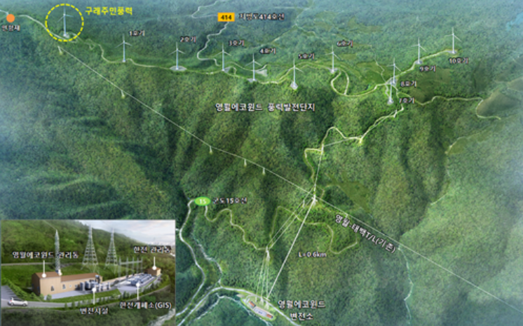 ▲영월에코윈드 풍력발전단지. (자료제공=대우건설)