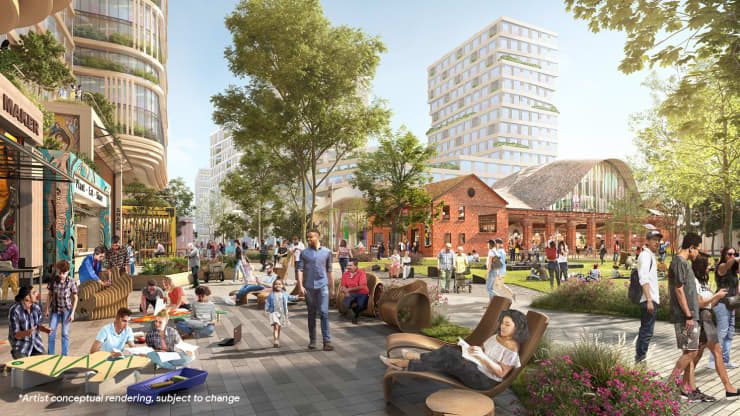 ▲구글의 새너제이 시내 개발 프로젝트 '다운타운 웨스트'. 사진제공 구글