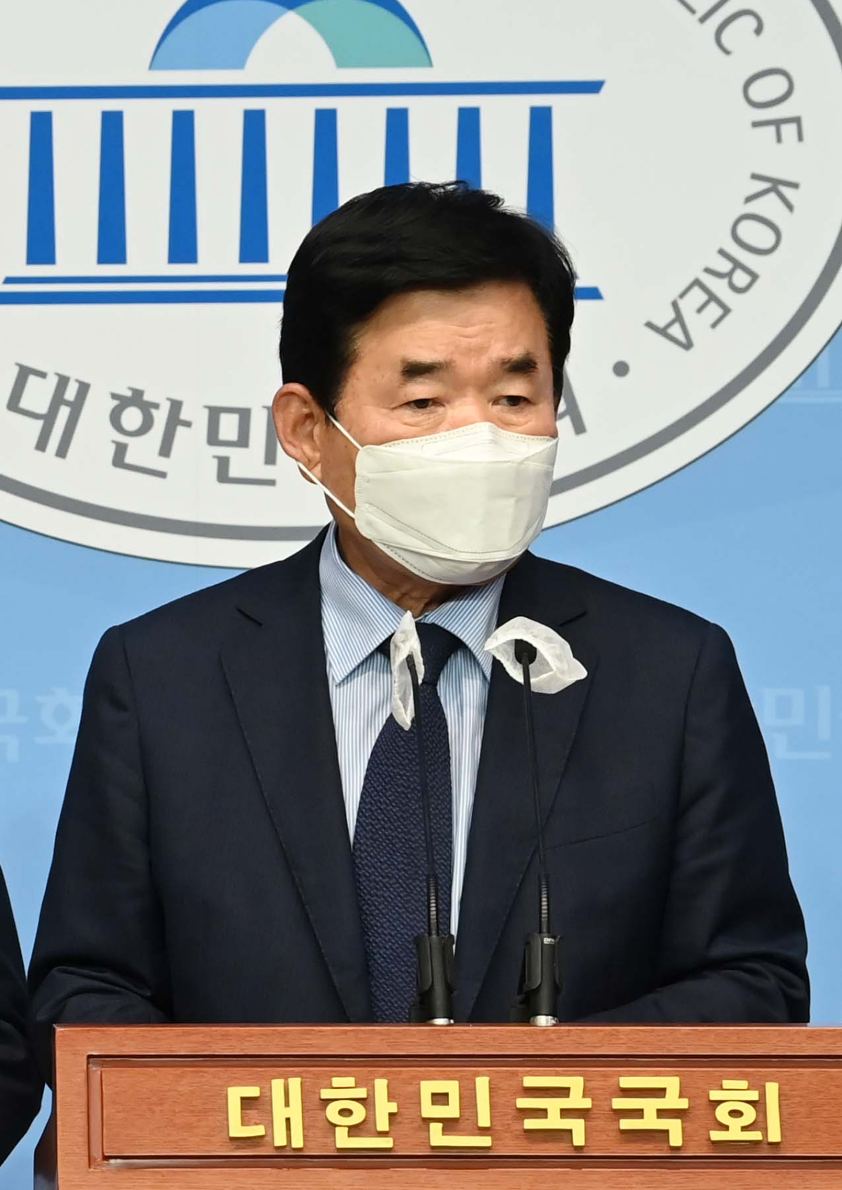 ▲김진표 더불어민주당 부동산특위 김진표 위원장이 27일 서울 여의도 국회 소통관에서 주택 공급·금융·세제 개선안을 발표하고 있다. 2021.5.27 (연합뉴스)