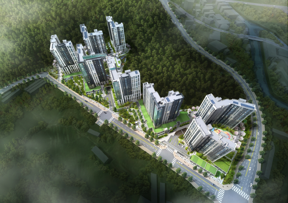 ▲DL이앤씨 ‘e편한세상 고천 파크루체’ 아파트 투시도.
 (자료제공=DL이앤씨)