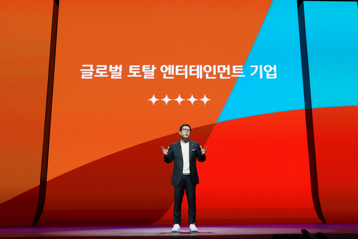 ▲강호성 CJ ENM 대표가 31일 서울 마포구 상암동 CJ ENM 센터에서 열린 기자간담회에서 발언하고 있다. (사진제공=CJ ENM)