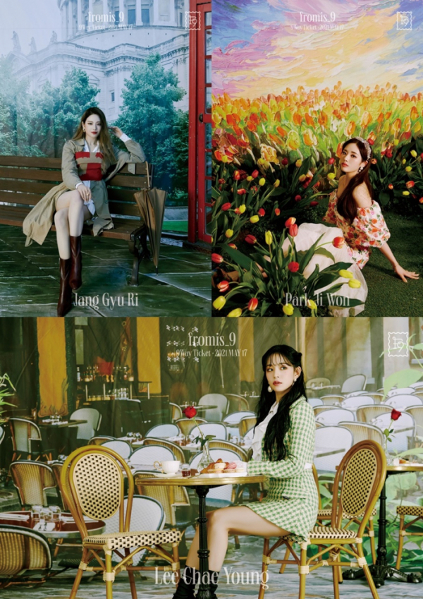 ▲프로미스나인 장규리·이채영·박지원(사진제공=프로미스나인 공식 SNS)