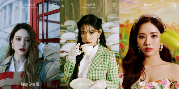 ▲프로미스나인 장규리·이채영·박지원(사진제공=프로미스나인 공식 SNS)