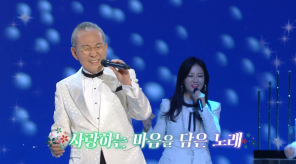 ▲'가요무대'에 출연한 윤향기(사진제공=KBS1)