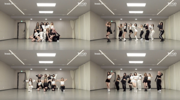 ▲프로미스나인(사진 = 프로미스나인 'WE GO' 안무 연습 영상 캡처)