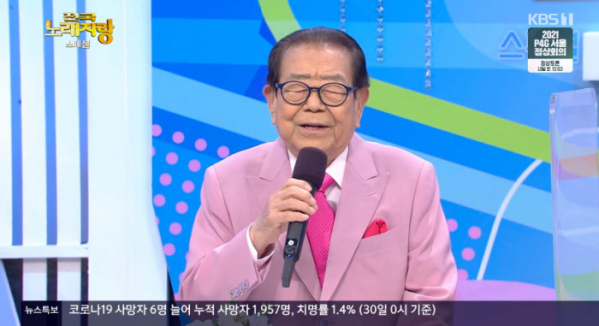 ▲'전국노래자랑' 송해(사진=KBS1 '전국노래자랑' 방송화면 캡처)