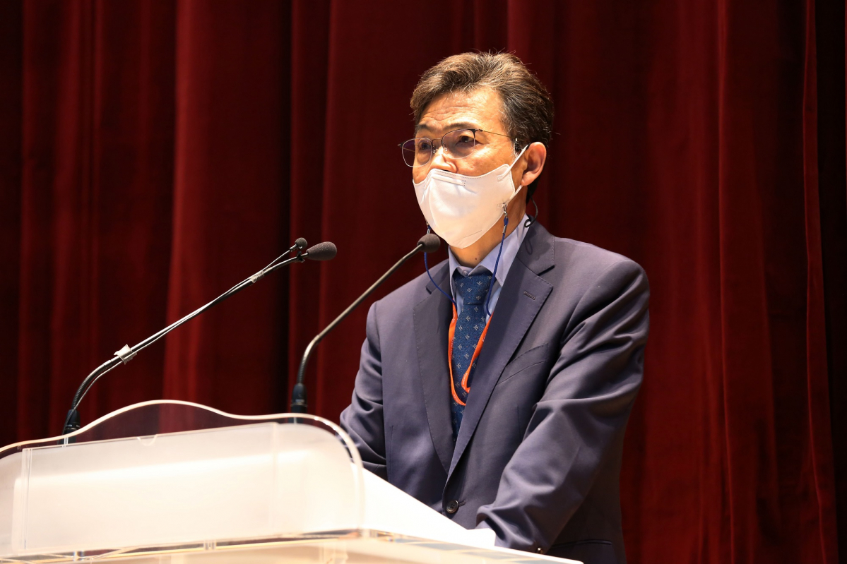 ▲홍장표 신임 한국개발연구원(KDI) 원장이 1일 세종시 KDI에서 진행된 최임식에서 취임사를 하고 있다. (사진제공=한국개발연구원(KDI))