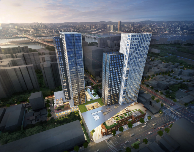 ▲HDC현대산업개발, 서울 용산구 용산철도병원 부지 개발 사업 조감도. (자료제공=HDC현대산업개발)