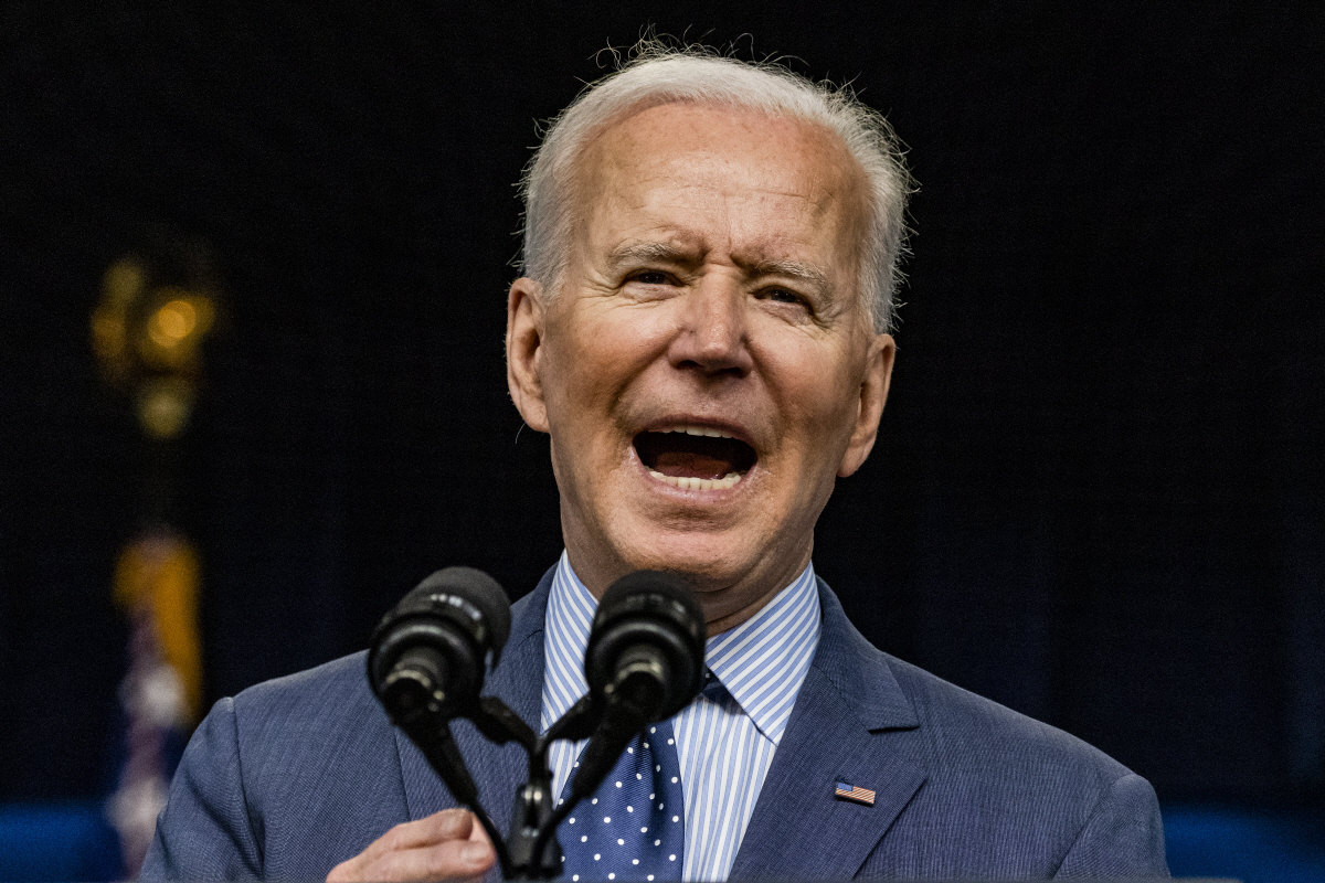 ▲조 바이든 미국 대통령이 2일(현지시간) 워싱턴DC에서 연설을 하고 있다. 워싱턴/EPA연합뉴스
