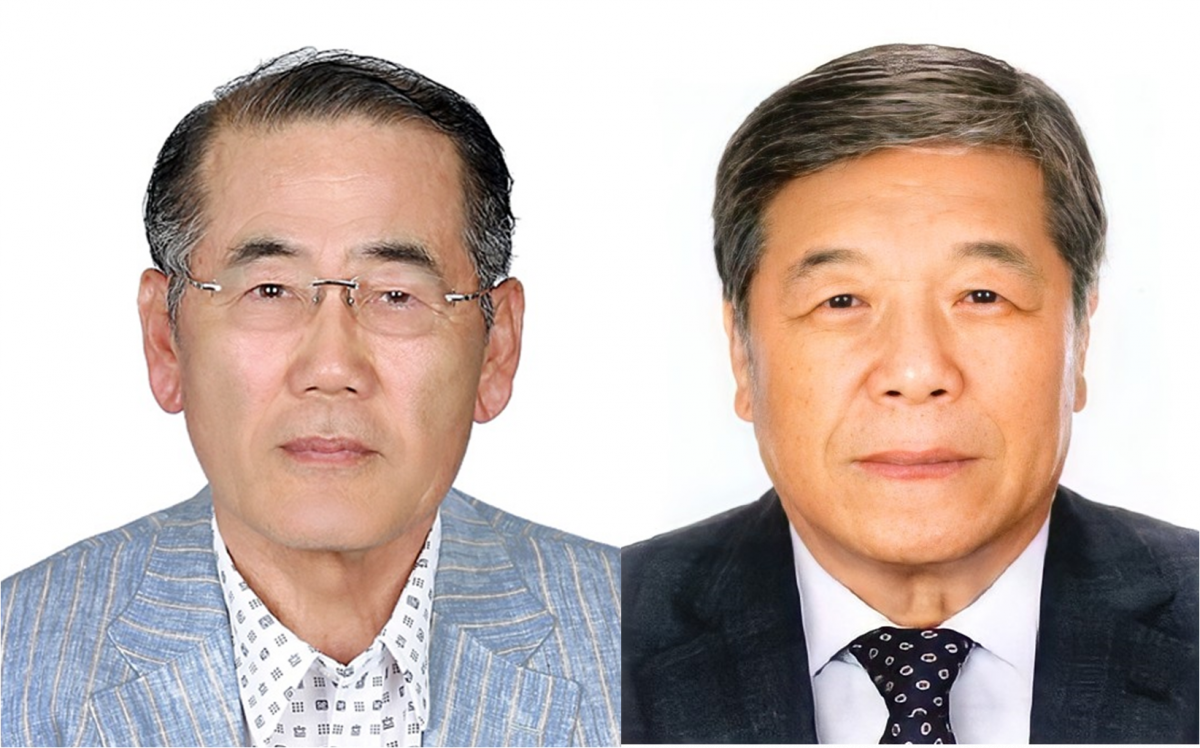 ▲엄주섭 단해 대표(왼쪽)와 박준흠 한황산업 대표(오른쪽). (사진제공=중소벤처기업부)