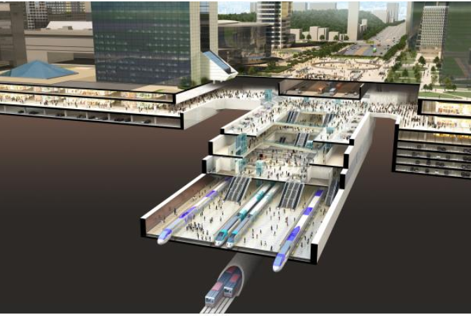▲서울시 영동대로 복합개발사업 구상도. 맨 밑에 GTX가 지나간다. (사진제공=서울시)