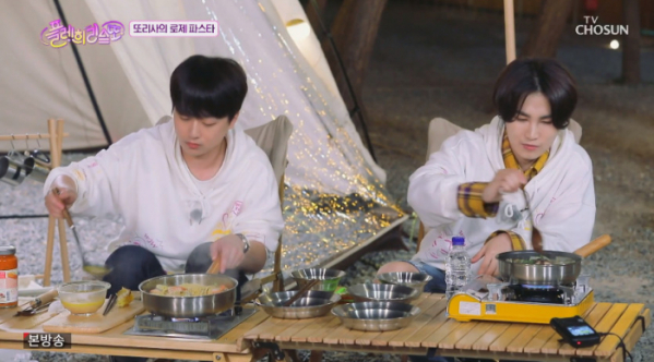 ▲'플레희리스또' 이찬원 김희재(사진=TV조선 방송화면 캡처)