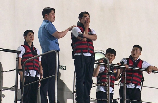 ▲박군(박준우) 선박 비상 탈출 훈련(사진제공=SBS)