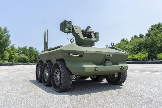 ▲현대로템이 제작한 다목적 무인차량. (사진제공=현대로템)
