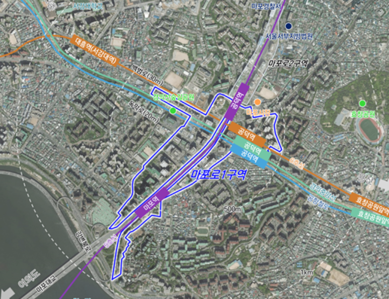 ▲서울 마포구 마포로1구역 위치도.  (자료제공=서울시)