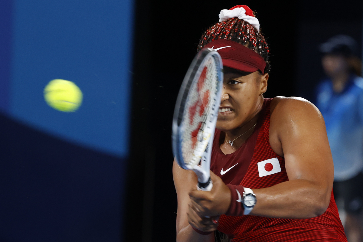 ▲2020 도쿄올림픽 테니스 여자 단식 3회전에 출전한 오사카 나오미(일본). (연합뉴스)
