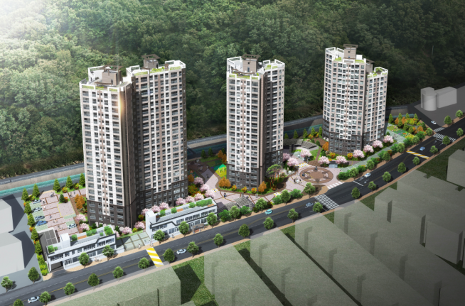 ▲경남 창원 신촌 2구역 재건축 사업 조감도 (자료 = 대우조선해양건설)