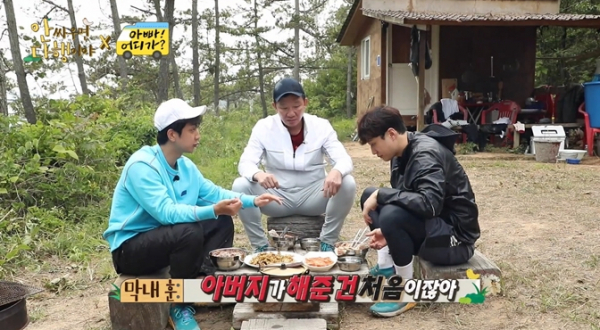 ▲'안싸우면 다행이야' 허재와 아들 허웅, 허훈(사진=MBC 방송화면 캡처)