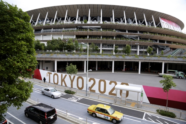 ▲도쿄올림픽·패럴림픽 개·폐회식이 개최될 일본 도쿄 국립경기장. 도쿄/AP연합뉴스 
