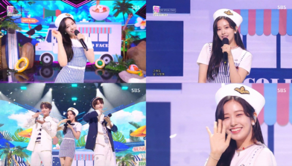 ▲안유진(사진제공=SBS ‘인기가요’ 캡처)