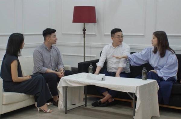 ▲동상이몽2 이지혜 언니(왼쪽부터), 남동생, 문재완, 이지혜(사진제공=SBS)