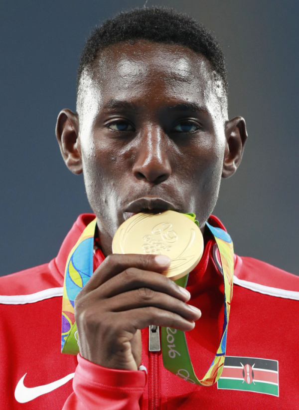 ▲2016 리우올림픽 남자 육상 3000m 장애물에서 우승하며 9연패의 주인공이 된 케냐의 콘세슬러스 키프루토 (뉴시스)