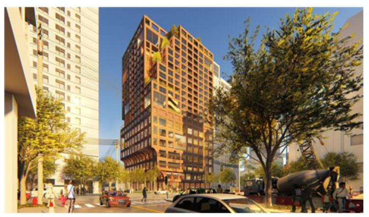 ▲디자인랩스튜디오의 '서울시 노동자복지관 및 행복주택 복합개발' 조감도. (자료 제공=서울시 )