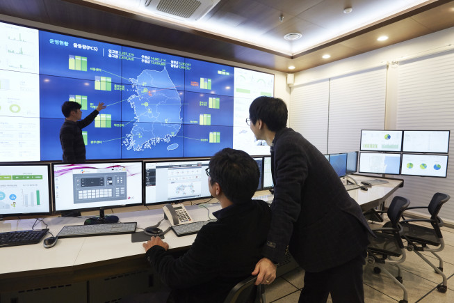 ▲CJ대한통운 TES물류기술연구소 통합관제센터. (사진제공=CJ대한통운)