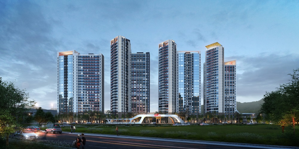 ▲'안산 팔곡일동1구역 재건축사업' 투시도 (자료제공=현대엔지니어링)